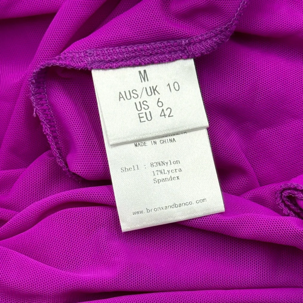 🆕 BRONX & BANCO 🧿 NWOT Monica Off-Shoulder Gown, Fuschia - Sz M - US 6 - Picture 13 of 15